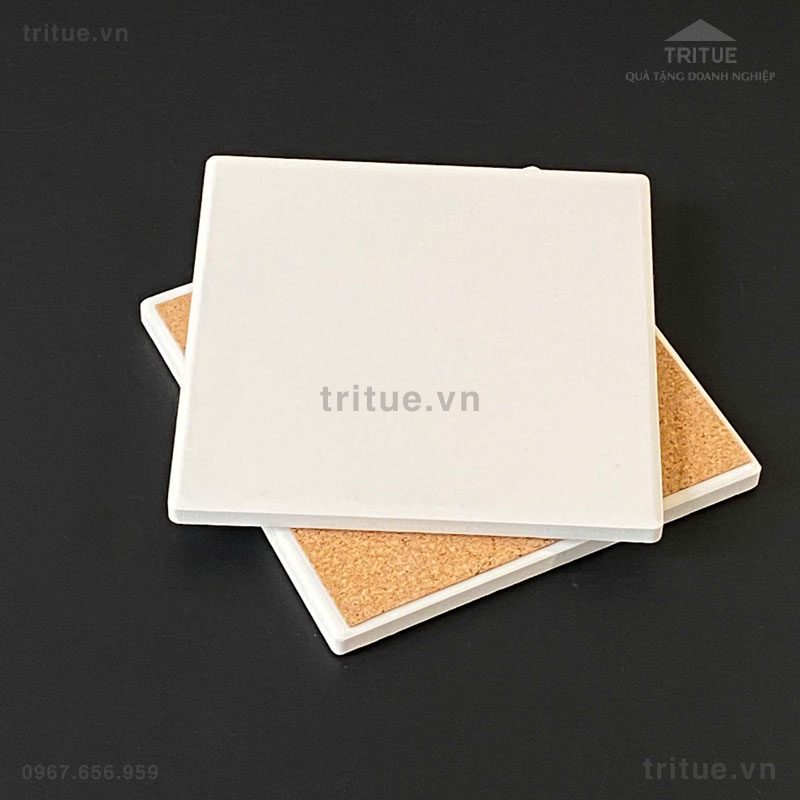 lót cốc gốm hình vuông